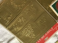 Hallmark Foil stickers Christmas gold 2 new 2 opened+ 3 colorful opened 150+