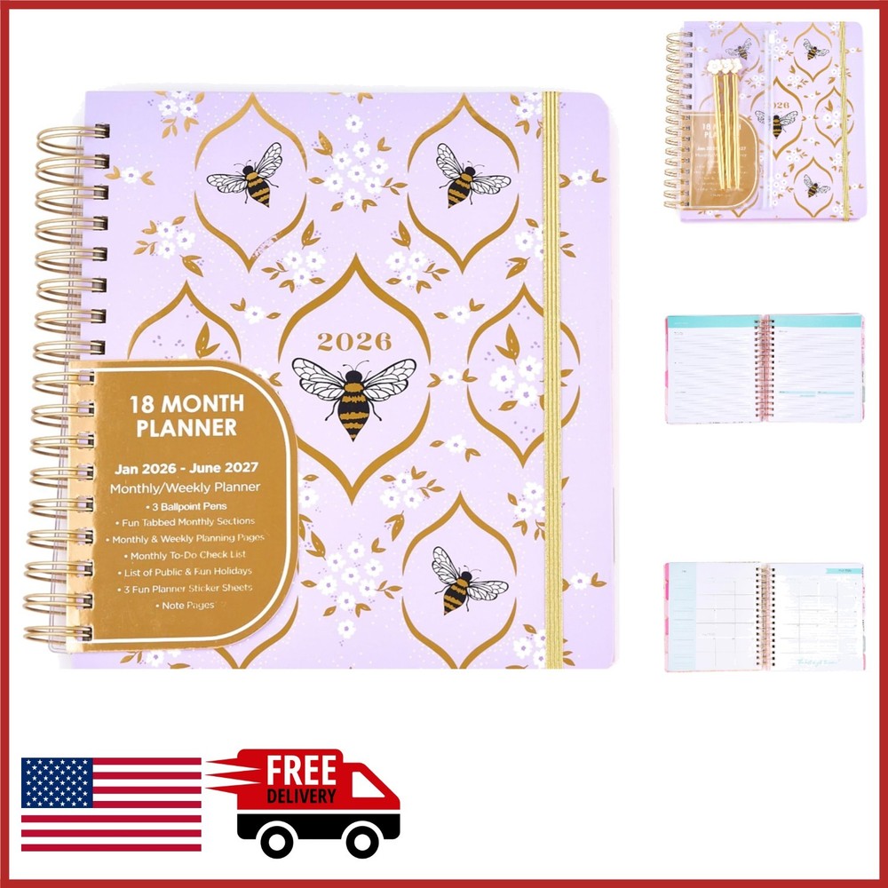 2026-2027 Planner Organizer with Tabbed Sections for Students and Teachers
