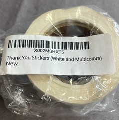 1500 Thank-you stickers. 3 rolls of 500 each.