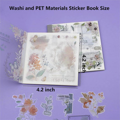 40 Sheets Sticker for Adults Journaling, Washi and PET Materials, Ephemera Aest