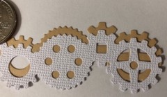 GEAR BORDER Die-Cuts(3pc)6”x 1” Steampunk•Cogs•Sprocket•Vintage •Machine•Antique