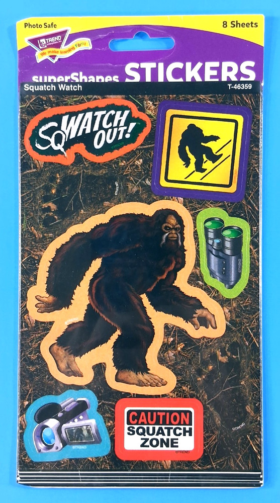 Trend Sasquatch Squatch Watch 8 Sheet Sticker Pack Retired *Rare HTF*