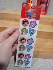 Nick Jr Dora the Explorer Sandylion Stickers Colored Pencils Pen Stamp Plush Lot