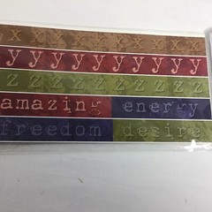 Set of 30 alphabet strips 12″ Vintage type SCRAPBOOK Premium Cardstock STICKERS