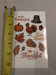 Thanksgiving Sticker Sheet Fall Turkey Pumpkin Pie Give Thanks Autumn Decor 4×6″
