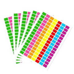 Rectangle Color Coding Labels, 3/4″ x1/2″ Rectangular, 7 Multi Bright Colors …