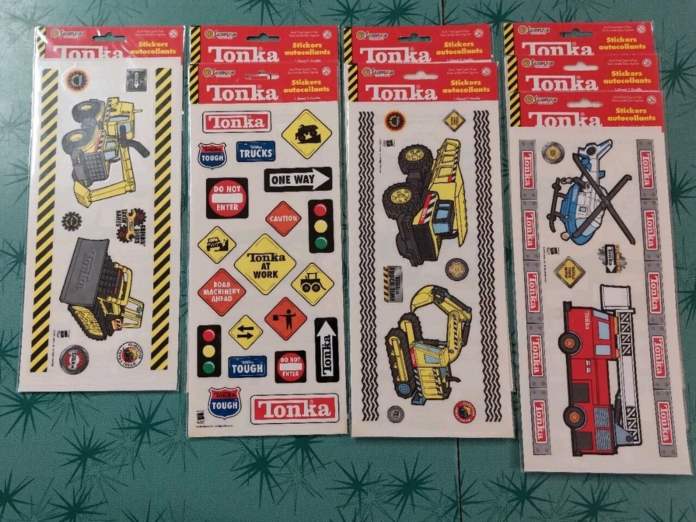 Vintage 2003 Sandylion Tonka Sticker LOT- 8 Sheets Scrapbooking NOS