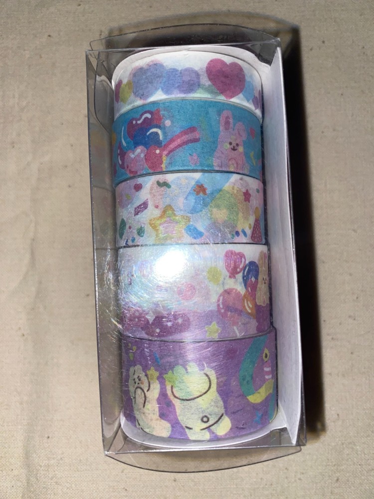 KAWAII WASHI TAPE SET Novelty Sticker Rolls NEW Collect Fun