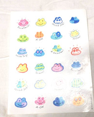 16 Piece Stickers Whinnie the Pooh Cats Smiley Fish Sharks Scrapbook Art Crafts