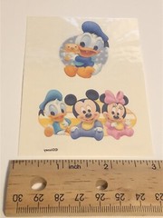 Disney’s Babies Vintage Vending Machine Sticker Wet Tattoo All Star Donald