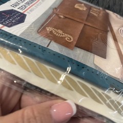 Sealed Creativity At Sea Faux Leather Tech Organizer Roll New