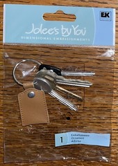 RARE JOLEES Car Keys🔑Fob Home House Key Chain Ring 3D Scrapbook Non-Adhesive