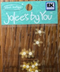 Lot #7 – 5 Packages Jolees Mini Flowers Red Orange Yellow Blue White Scrapbook