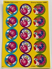 Scratch n Sniff STINKY STICKERS Bubble Gum STRAWBERRY Grape ScentS by TREND lot