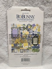 Bo Bunny Noteworthy 65 Pieces Die Cuts Blue Yellow Green Floral Scrapbooking NEW