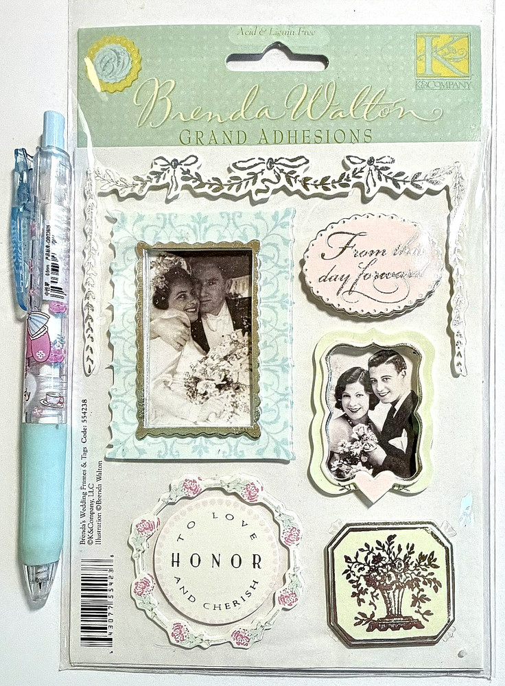 Wedding Frames Stickers Scrapbooking Card Journal Planner Brenda Walton