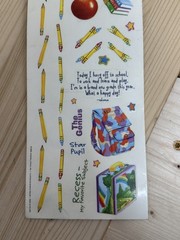 Miss Elizabeth’s Back to School 2-Sided Clear Stickers Scrapbooking