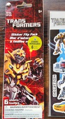 NOS lot of 3 Transformers Stickers 1 Sheet 2010 Pkg and 2 Flip Packs 2011