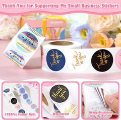 1000 Pcs 1.5 Inch Thank You for Supporting My Small Business Stickers