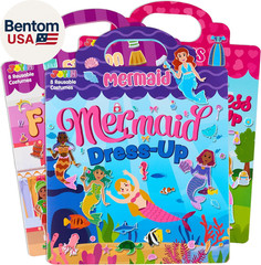 3 Sets Dress-Up Reusable Sticker Book for Toddlers, 3D Sticker Book for Kids 3 4