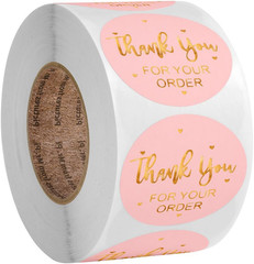 Thank You Stickers Small Business – 500Pcs 1Inch Shipping Supplies, Elegant Labe