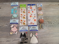stickers lot of 7 Sandy lion paper house, sticko wedding, fall, balls