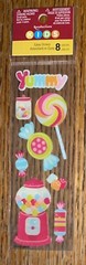 Kids By Recollections Puffy Lollipops Candy Bubble Gum Drops Scrapbook Stickers