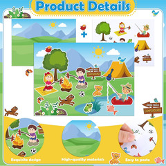 24 Mini Sticker Scenes for Summer Camp Adventure Educational Activities