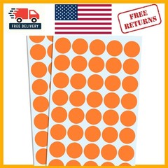 Bright Orange 2000 Pack 3/4″ Round Dot Stickers – Versatile Self-Adhesive Labels