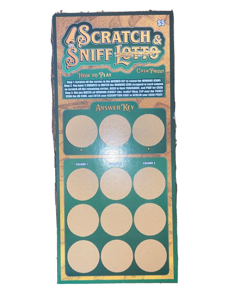 MSCHF Scratch and Sniff Lottery Lotto Ticket