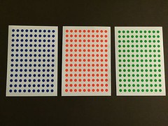 2400pcs X 8mm 5 Color Round Circle Spot Dot Marker Adhesive Stickers Japan