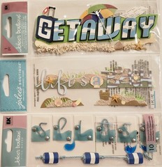 JOLEE’S BOUTIQUE K&Co Momenta Lot Of 10 Scrapbooking Stickers BEACH OCEAN