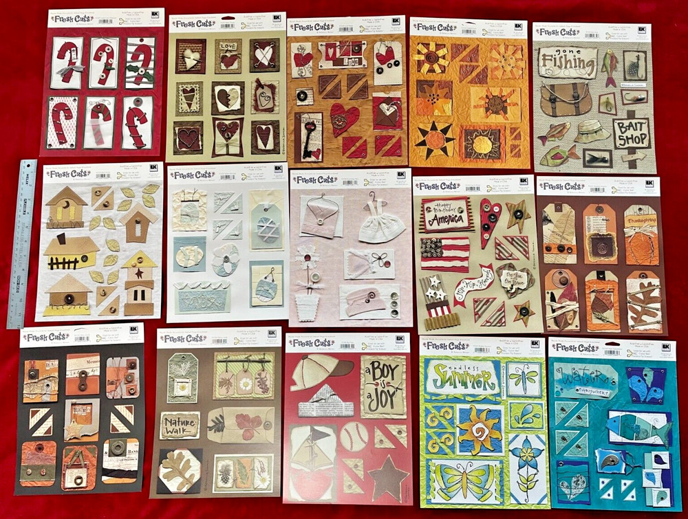EK Success Fresh Cuts by Rebecca Sower; QVC 30 Sheets with Separate Themes