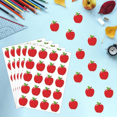 600 PCS Apple Shape Stickers for Kids Crafts, Red Apple Stickers for Teachers Re