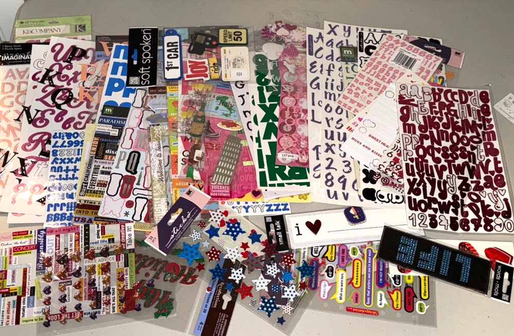 LOT of tons Boutique Scrapbook Stickers SET from Michaels EUC/NEW