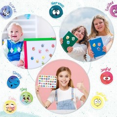 Eersida 800 Pieces Face Emotion Feelings Stickers for Kids 1.4 Inch Funny Mood I