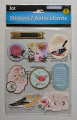 Birds Butterflies & Flowers Scrapbooking Stickers By Jot