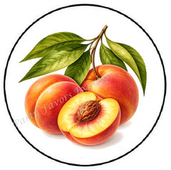 PEACHES ENVELOPE SEALS LABELS STICKERS PARTY FAVORS