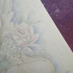Vintage 80s 90s Pastel Heavenly Angel Kitten Santiago Stationery Paper Sheets