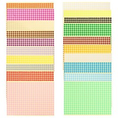 20 Sheets Decorative Dot Stickers Removable Colored Labels Sorting