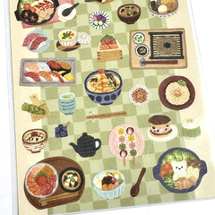 Japanese Food Sticker Sheet Made in Japan Cute Illustration New