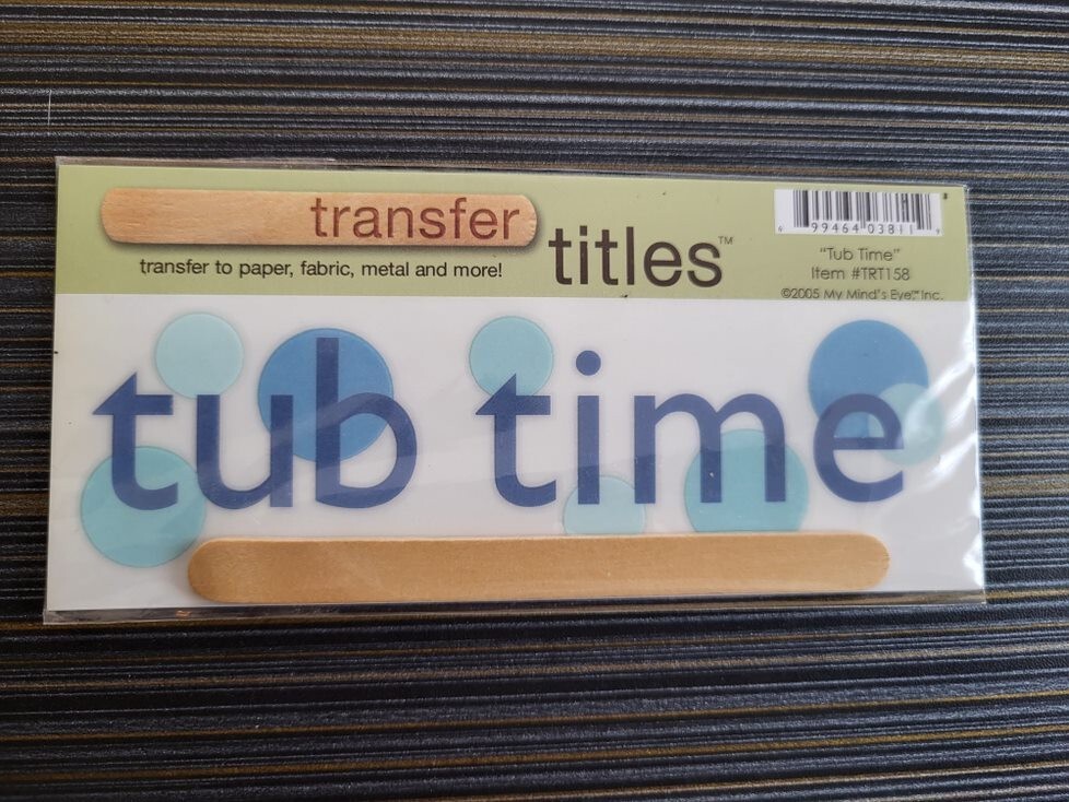 MY MINDS EYE Tub Time Rub On Transfer Titles Dog Puppy Cat Kitty Kids Baby