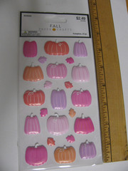 Hobby Lobby PUMPKINS & LEAVES Puffy Stickers 23 Pieces Multi Color NIP