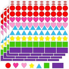 2016 PCS Multi-Shaped Color Coding Stickers 7 Colors Multi-shape size S-2016pcs