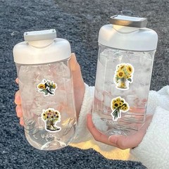 100 Pcs Random Inspirational Sunflower Vinyl Waterproof Stickers