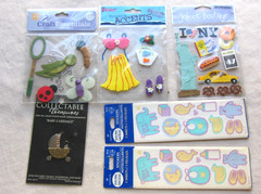 Lot of 21 New Scrapbooking Stickers & Accents VGC