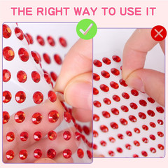 Rhinestone Stickers, 2475 PCS Self Adhesive Diamond Sticker in 4 Size 15