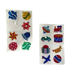 VTG 1995 Mrs Grossman’s Prismatic Christmas Holographic Stickers Ornaments Toys
