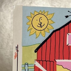 Vintage Sandylion 1983 Stickers Design A Farm Unused Maxi Activity Sheet Cow Pig