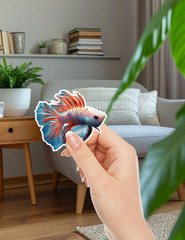 Beautiful Fish Die Cut Vinyl Stickers Set Scrapbooking Laptop Waterbottle